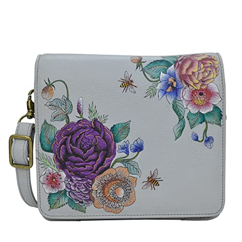 Anuschka Women’s Original Hand-Painted Genuine Leather RFID Small Messenger