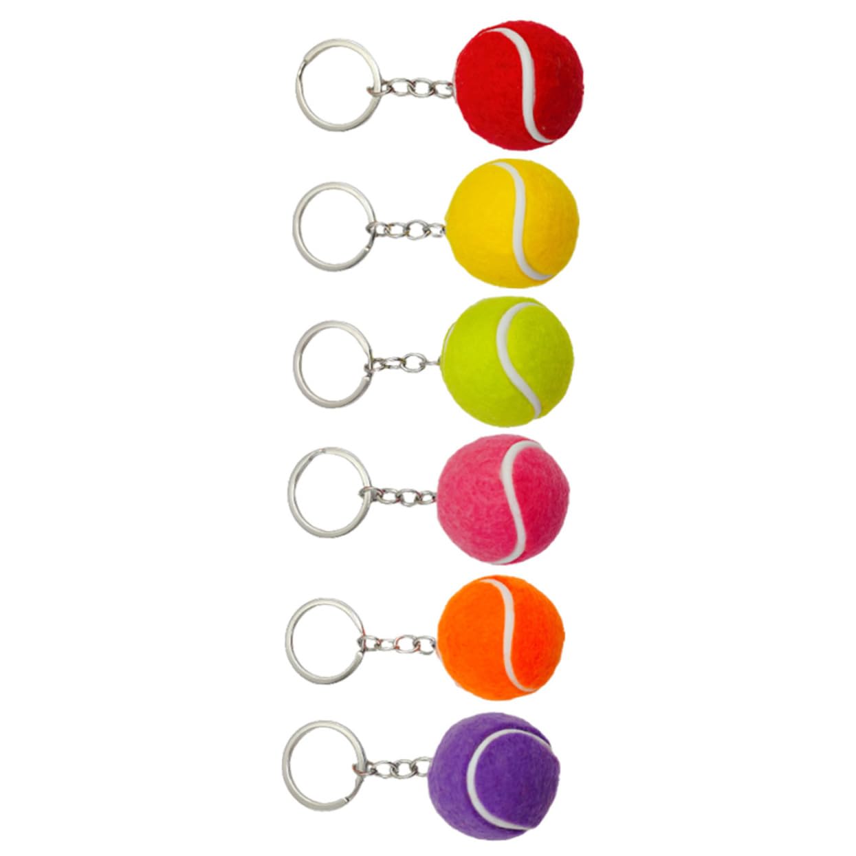 EXCEART 18piezas Llaveros De Tenis Miniaturas Clásicas Vibrantes Para Decorar Bolsos y Claves Recuerdos De Partidos Deportivos