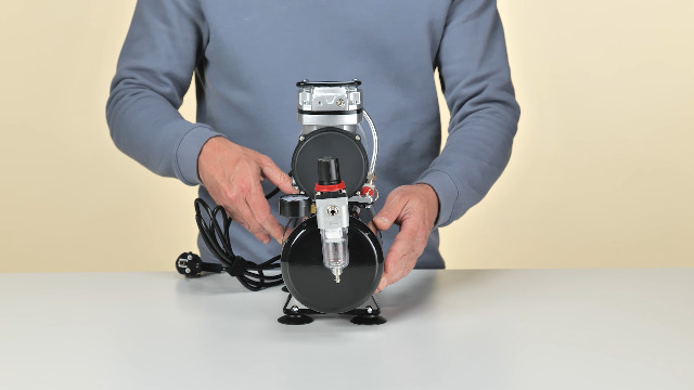 Fengda FD-186K Airbrush Kompressor Komplett Set Mächtig Luftstrom Und Luftdruck Mit Airbrushpistole Und Airbrush Zubehör Profi Starter Set