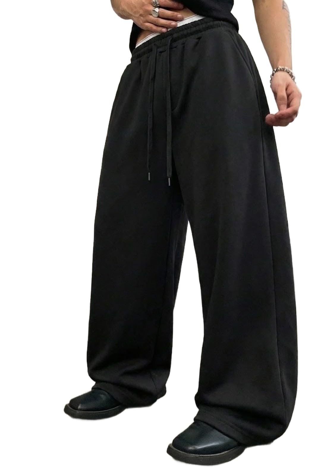 dockstreet Track Pant for Men || Baggy Fit || Track Pants || Full Elastic Jogger Track Pant || 100% Cotton-picture-31