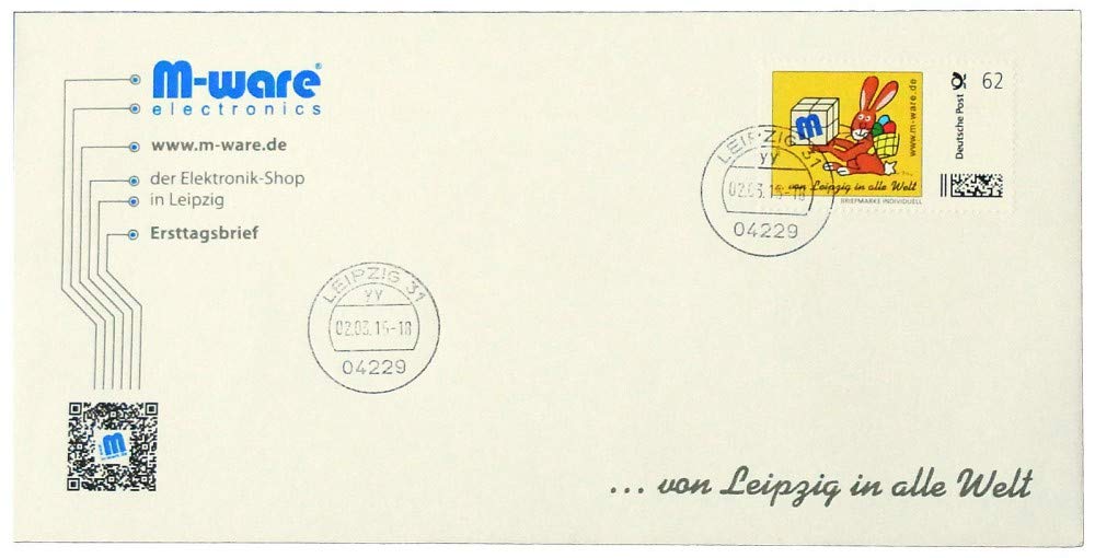 FDC with 62 cent stamp 'Easter yellow', 2015, unel. M-Ware® ID15669