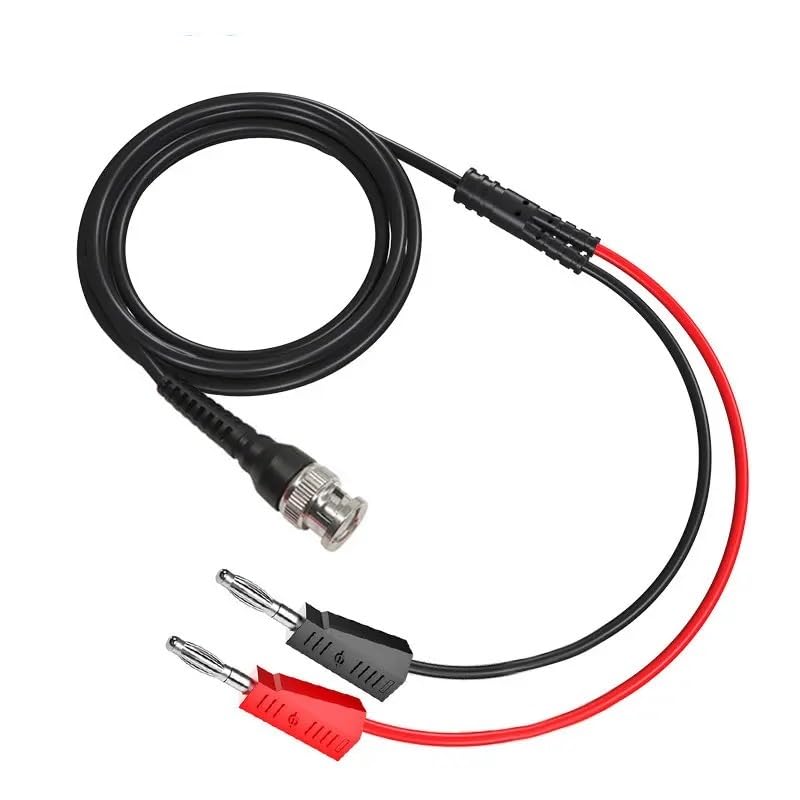 P1009 BNC to 4mm Banana Plug Test Lead Dual Stackable Plug BNC Q9 Oscilloscope Probe Cable 120cm Wire