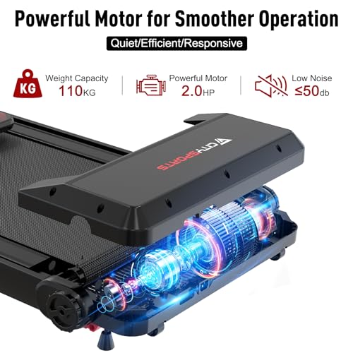 The CITYSPORTS WP9 Treadmill is equipped with a powerful 2.0HP motor, ensuring a smooth, quiet, efficient, and responsive operation.