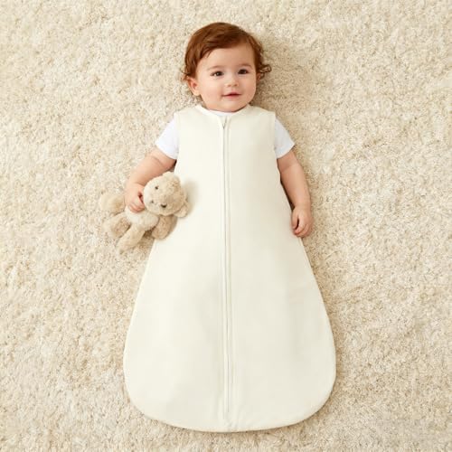 Image of Baby Organic Cotton Sleeveless Wearable Blanket for Summer 0-6 Months