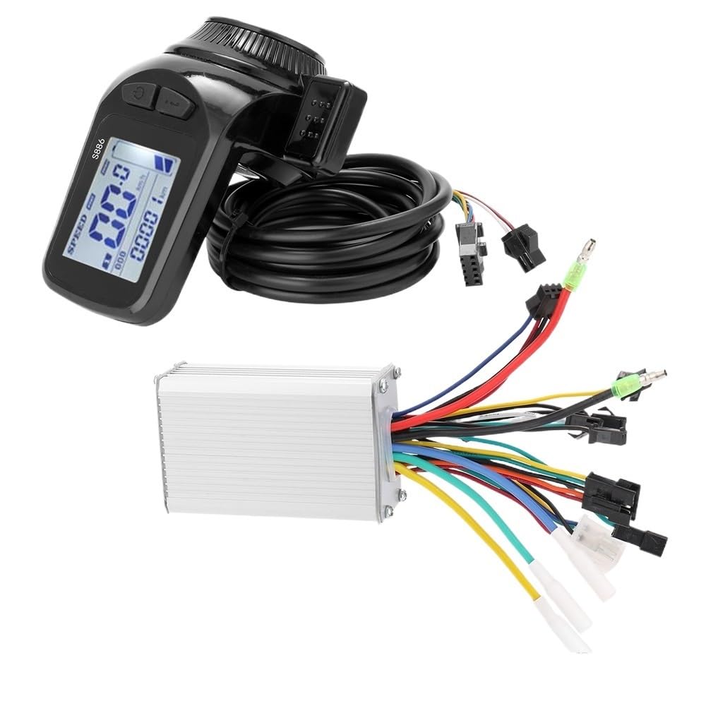 Centralina Monopattino Elettrico 24V-48V/36V-60V 350W Biciclette Elettriche Scooter Controller Motore Display Pollice Acceleratore EBike Brushless Parte(C 24V-48V 250W 13A)
