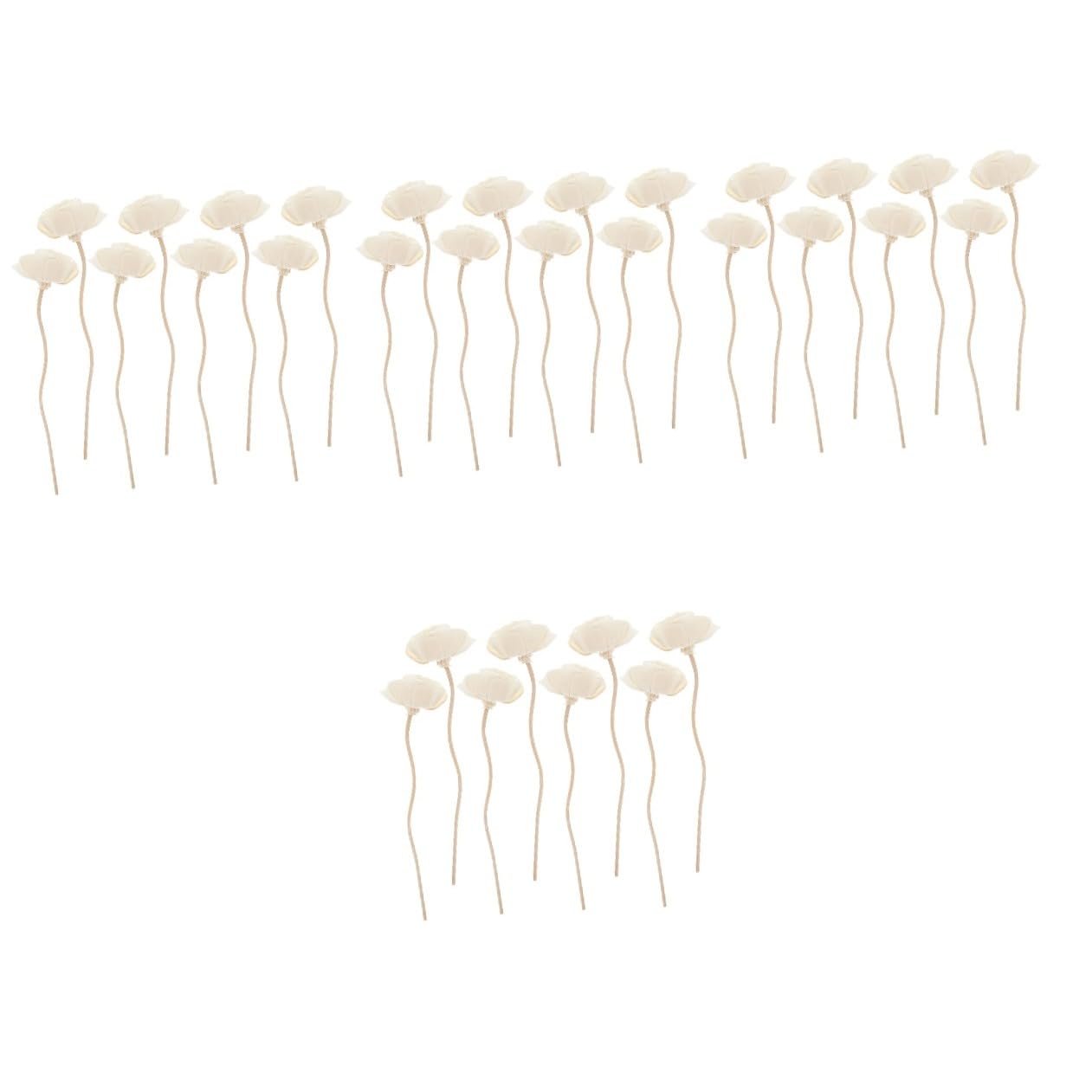 OUNONA 4 Sätze Aromatherapie-Rattan Für Zuhause Diffusorsticks Mit Blumen Rattanstöcke Rattanblumen Blumenduft Diffusor Duftstäbchen Für Ätherische Öle Weiß 8 Stück * 4
