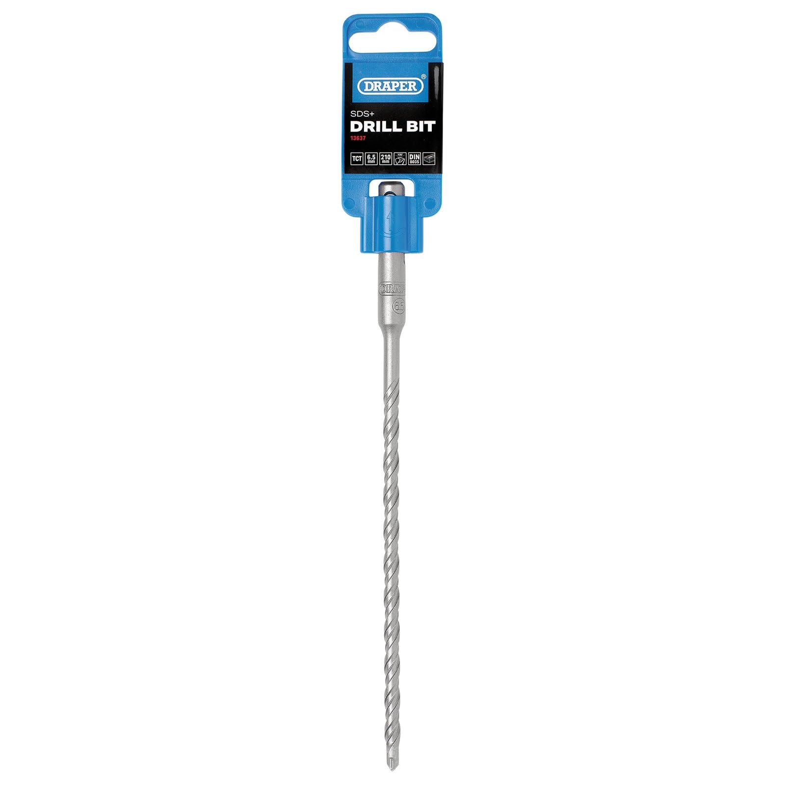 Draper SDS Plus Drill Bit, 6.5 x 210mm - 13637 - Tungsten Carbide Tip, Double Flute, for Concrete Masonry, Brick, Stone, Granite - Image 2