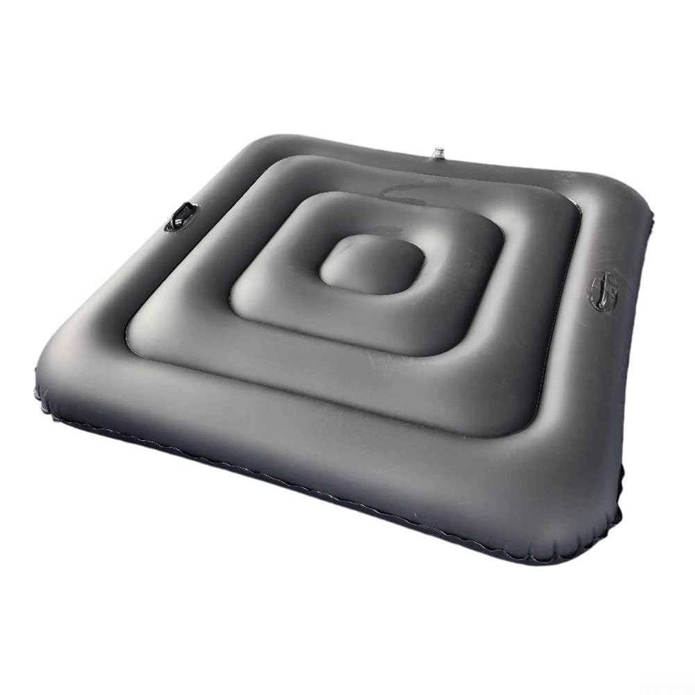 Nadmuchiwany pokrowiec 135 cm do kwadratowych jacuzzi, odporny na trudne warunki pogodowe i zapewnia wielofunkcyjną ochronę (czarny A)