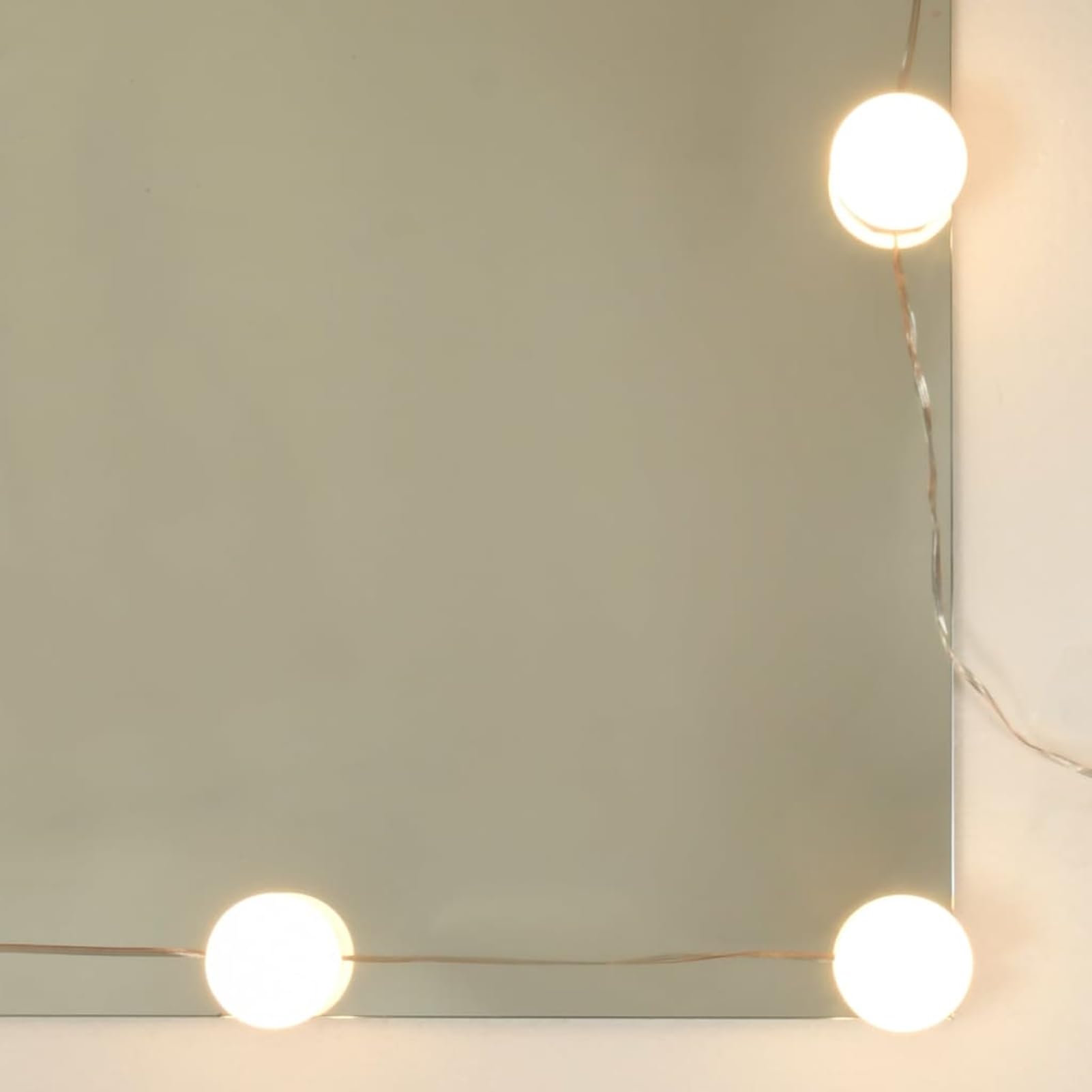 Gecheer Tavolo da toeletta a LED, bianco, 74,5 x 40 x 141 cm, con lampadine USB, spazio per gli appassionati di bellezza
