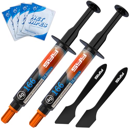 SYY Wärmeleitpaste mit Toolkit Neues Upgrade einfach anzuwenden CPU Wärmeleitpaste, Kühlpaste für IC/Prozessor/CPU/Kühler, Hochleistung auf Kohlenstoffbasis (8G)