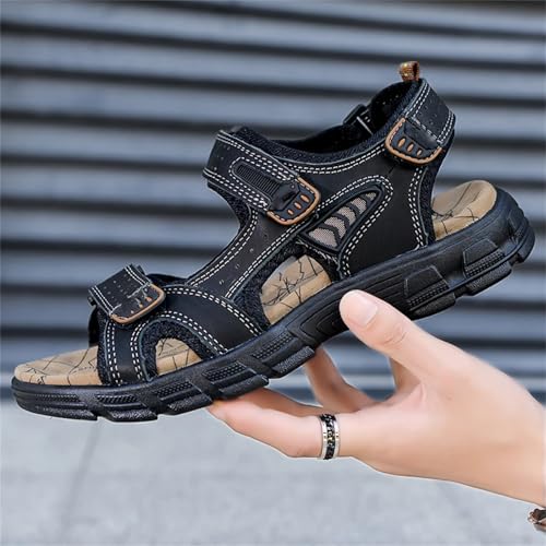 Mens Summer Genuine Leather Sandals Men Outdoor Casual Lightweight Sandal4