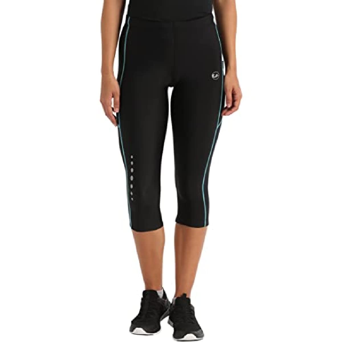 Ultrasport Damen Laufhose 3/4 Kompressionswirkung und Quick-Dry-Funktion