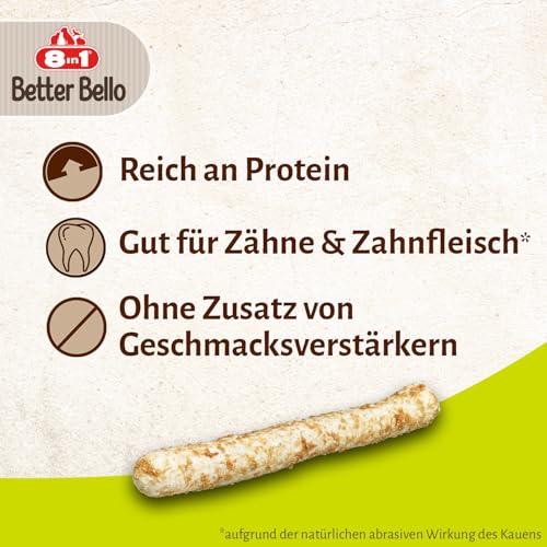 8in1 Better Bello Chicken Roll L - leicht verdauliche Kaurolle für große Hunde mit Huhn, Kauartikel für Hunde mit empfindlichen Magen, 80g Beutel (1 Stück)