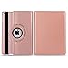 Price comparison product image Case for iPad 9.7-inch (2018/2017 6th / 5th Generation) 360 Leather Wallet Flip Smart Folio Cover for iPad Air, iPad Air2, iPad Pro 9.7'' (Rosegold)