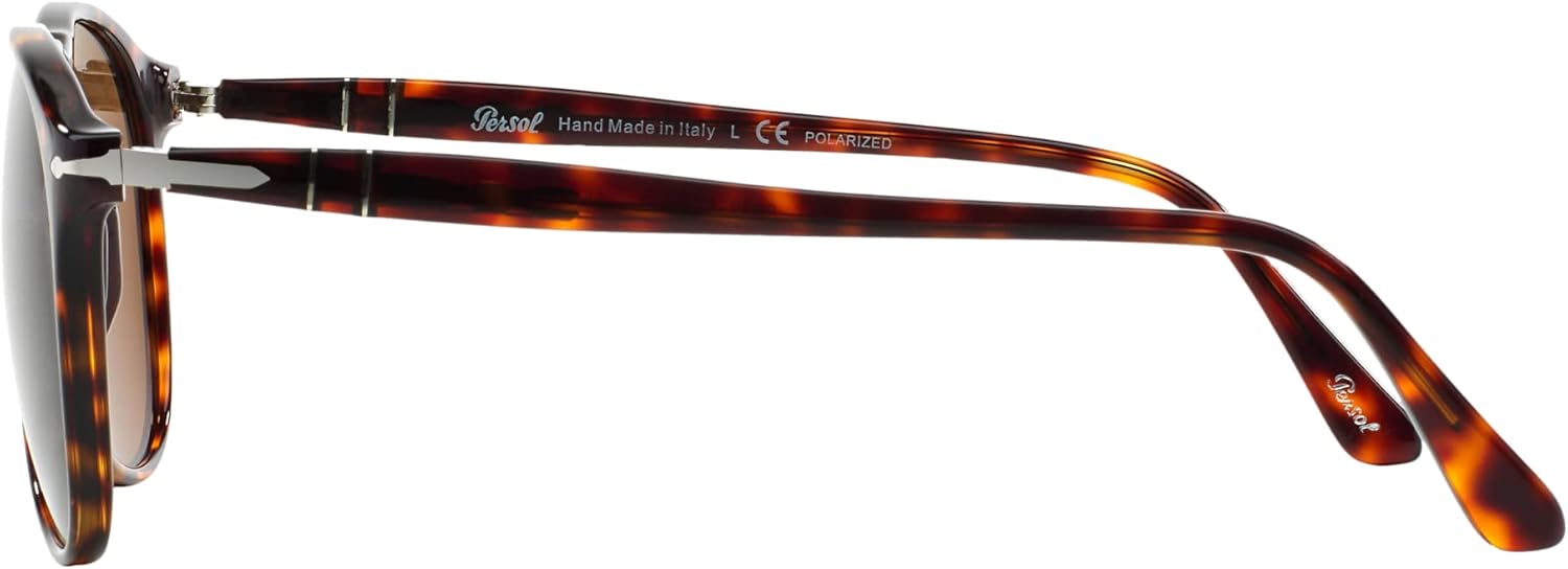 Persol Po9649s Aviator Sunglasses Havana/Brown Polarized 55 mm