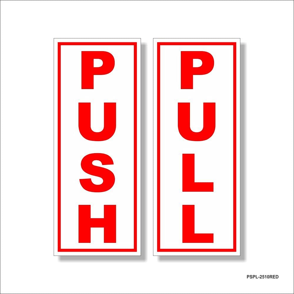 Amazing Sign Push Pull Sticker (White with Red) (Set of - 5) (B01M0V4YUR) Amazon Price History, Amazon Price Tracker