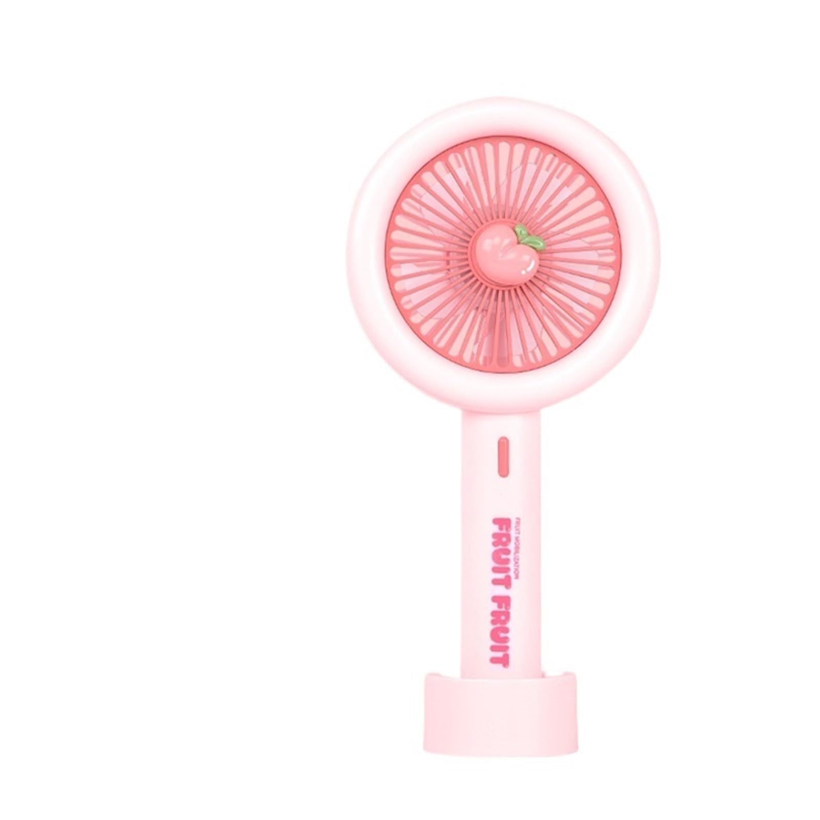 UDPOIUYT Hand Held Fan, USB Handheld Fan Strong Wind Portable for Travel Camping Multicolor(Pink)