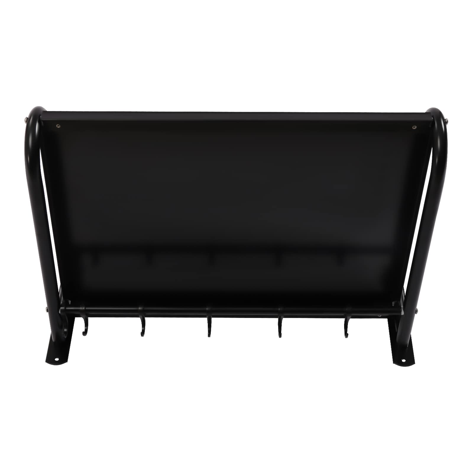 Estantería de pared para microondas, soporte para horno, soporte rectangular para microondas, soporte de pared con 6 ganchos móviles, grosor de acero inoxidable, soporte para microondas de hasta 30