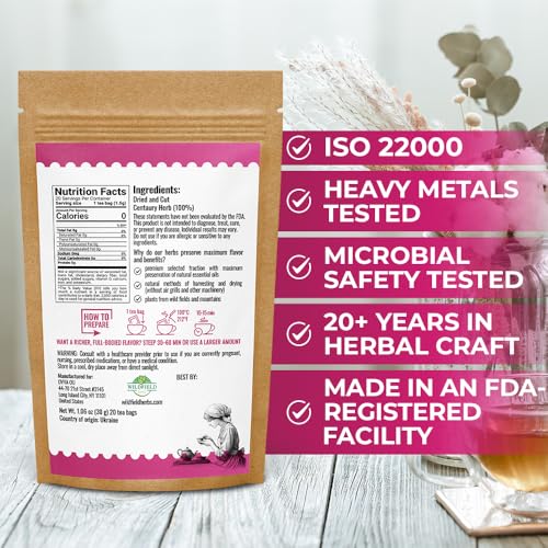 Image of 20 Bags Dried Centaury Herb Tea (Centaurii Herba) - 20 Count Centaurium Erythraea Herbal Tea