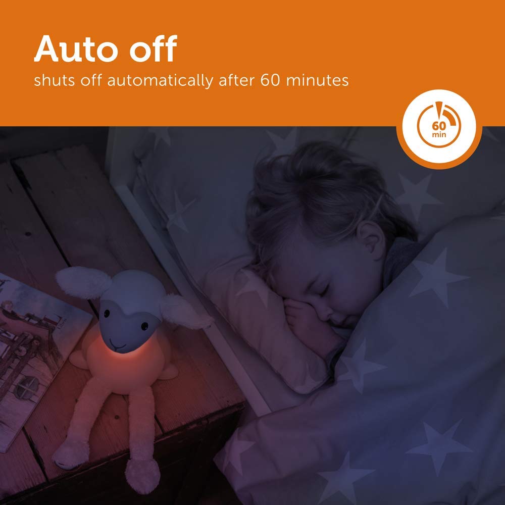 ZAZU - FIN Le Schaf Nachttischlampe und Nachtlicht – Freund ideal zum Lesen am Abend (grau)