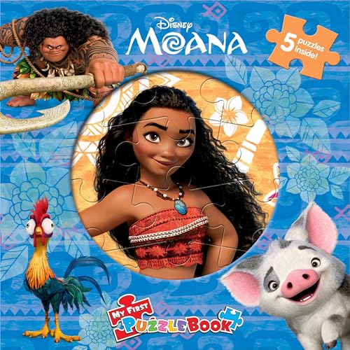 Disney Moana My First Puzzle Book - Jigsaw Puzzles for kids, 10-page board book, 5 puzzles to enjoy