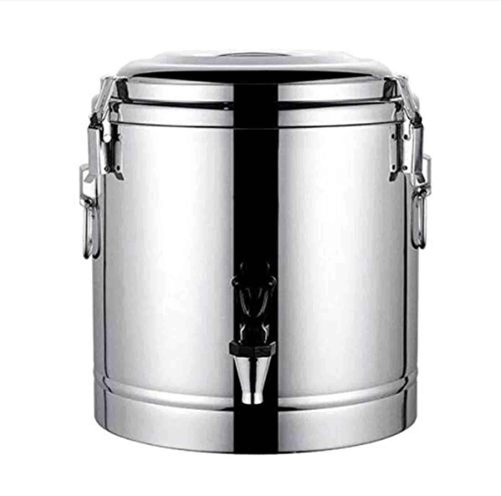 Dispensador de bebidas aislado, termo de acero inoxidable para bebidas calientes, capacidad de 50 litros con grifo, ideal para fiestas y eventos
