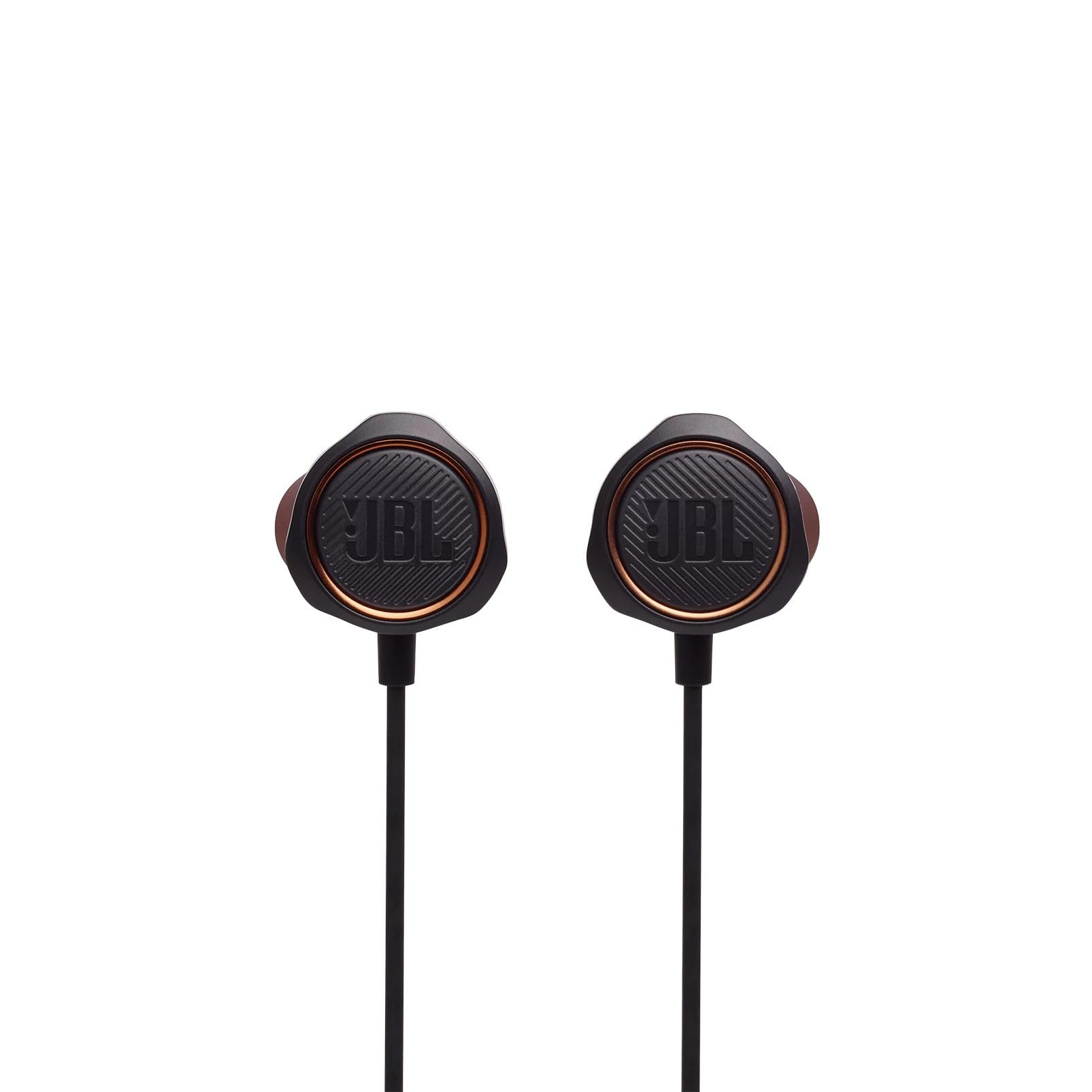 JBL Quantum 50 Auricolari Gaming In-Ear con Cavo, Headset Cuffie da gioco con Microfono su Cavo, compatibilità Multipiattaforma PC e Console, Nero