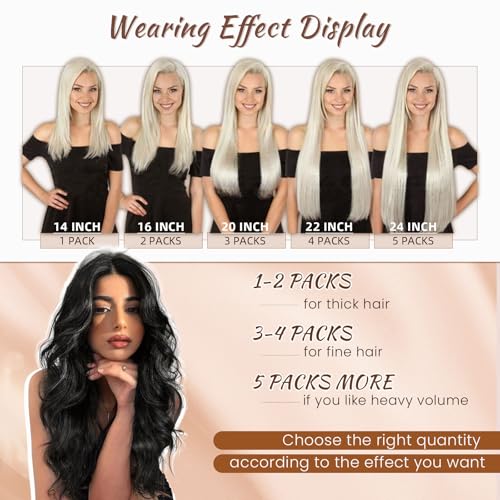 Hetto Tape in Hair Extensions Human Hair Brown 22 Inch, Invisible Tape Hair Extensions Real Human Hair Tape Ins Straight - Image 3