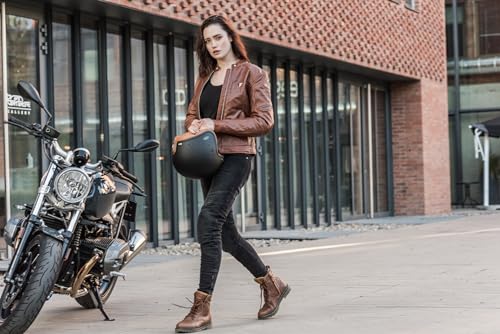 SHIMA THOMSON Motorradsteifel Herren - Verstärkte Leder Motorradschuhe mit Seitlichem...