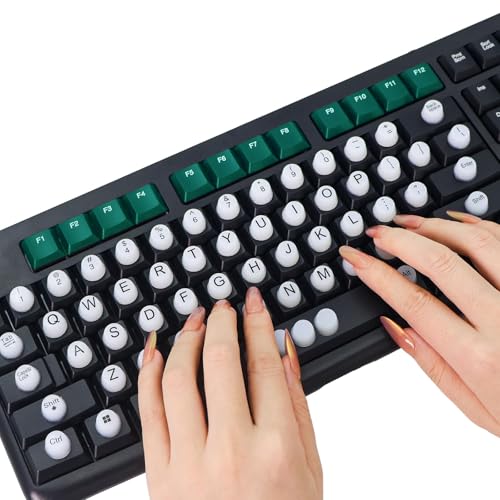 Pegatinas para teclado para uñas largas, 64 piezas adhesivas miniatura 1
