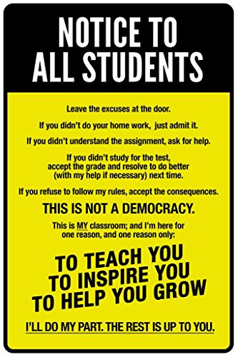 Image of Laminated Classroom Rules Poster High School Supplies For Teachers Yellow Criminal Justice Decor Poster Dry Erase Wall Art 24x36