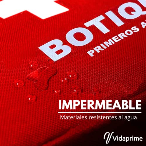 VidaPrime BOTIQUÍN de Primeros Auxilios con Guantes- para Coche, Hogar, casa, Maletín Viaje de Seguridad SUPERVIVIENCIA - Emergency KIT COMPLETO 180 PIEZAS - imagen 9