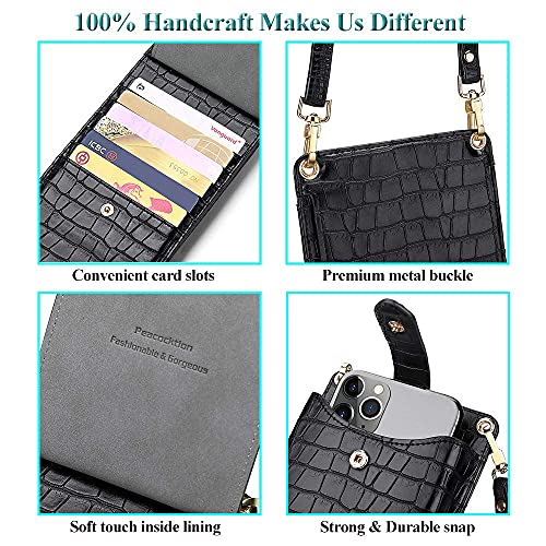 Image of Peacocktion Small Crossbody Cell Phone Purse for Women, Lightweight Mini Small Crossbody Bags for Women with Card Slots