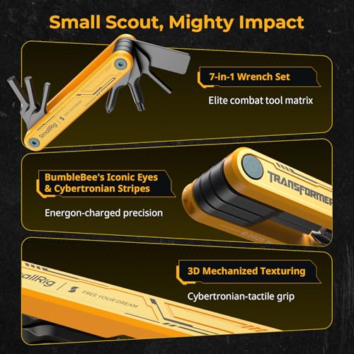Image of SMALLRIG Foldable Camera Tool Set-5517 | Camera Tool Kit Including Allen Wrenches, Slotted Screwdriver, Cross-Head Screwdriver, Torx T25 Driver(BumbleBee Edition)