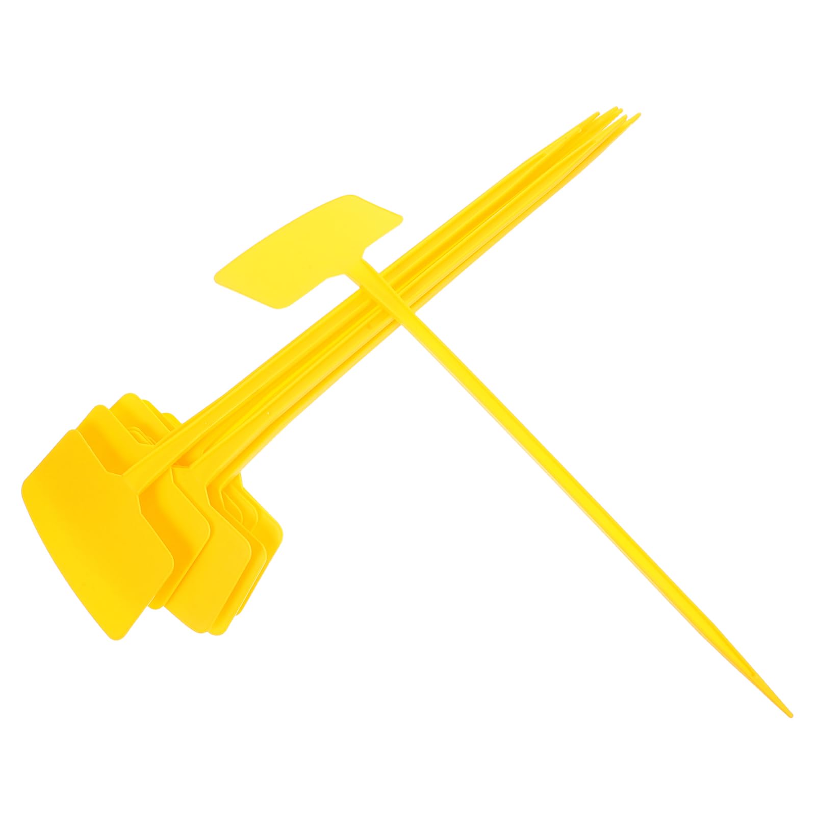 Mikikit 10Pcs Durable Plastic Garden Label Stakes Outdoor Plant Tags for Flowers Herbs Vegetables Fadeproof Markers with Slanted Ground Stake Design for Easy Insertion