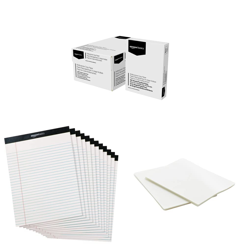 Amazon Basics Multipurpose Copy Printer Paper 8 Ream Case Wide Ruled 8 5 x 11 75-Inch Lined Writing