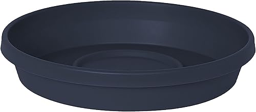 Vista 8 de Bloem Bandeja de platillo de resina Terra: 9.25 pulgadas de ancho inferior - marrón chocolate - mate, duradera, fondo acanalado