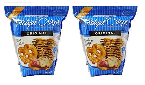 Snack Factory Pretzel Crisps Original Thin Crunchy Pretzel Crackers: 2 Bags of 32 Oz