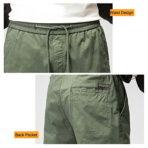 Mens Cargo Pants Relaxed Fit with Pockets Vintage Boys Jogger Pants Trousers4