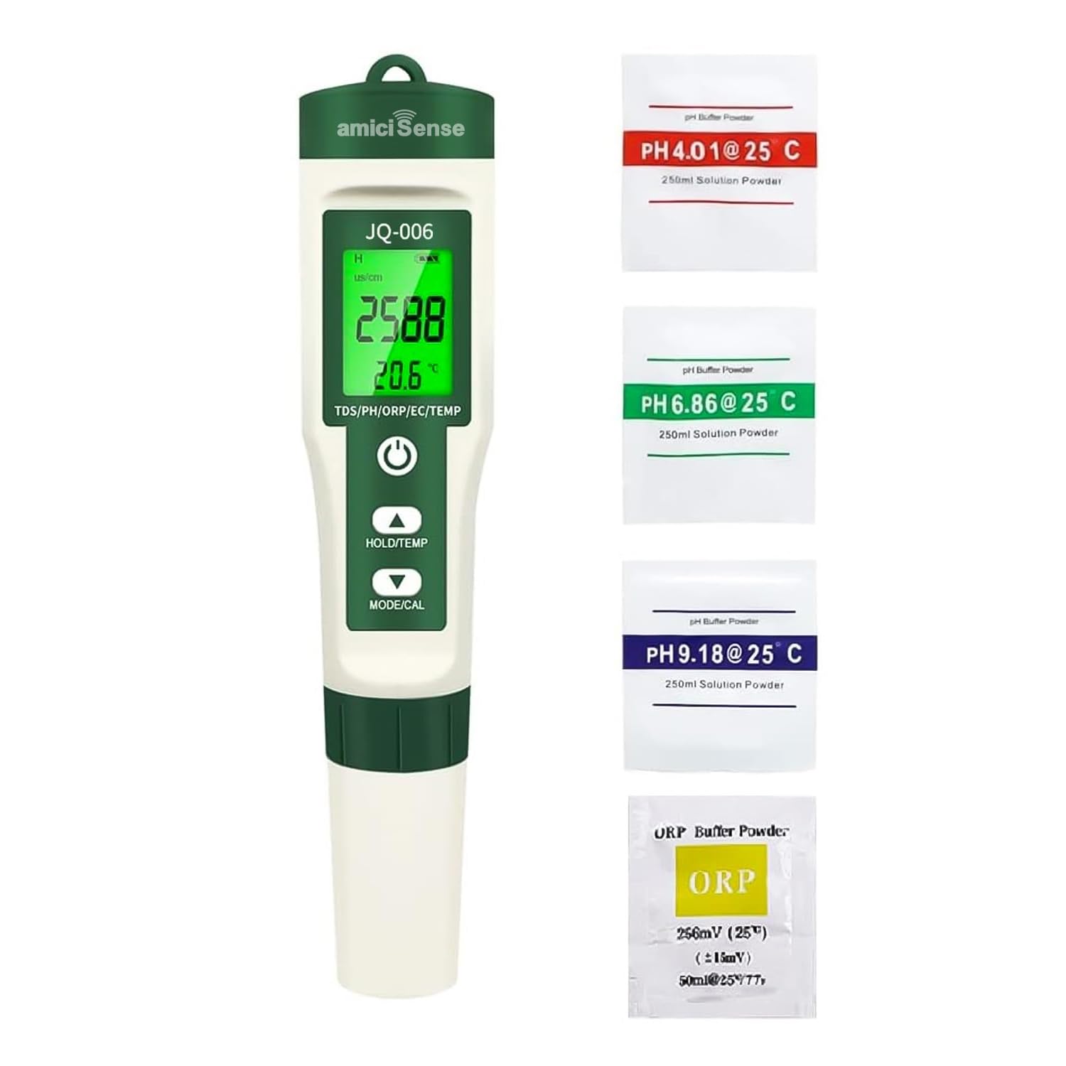 amiciSense Digital Water Quality Tester, 10 in 1 PH Meter with EC/TDS/Temperature/S.G/ORP/Salinity /H2 /Fertile/Resistivity Test for Drinking Water Monitoring with Calibration Function-image-44