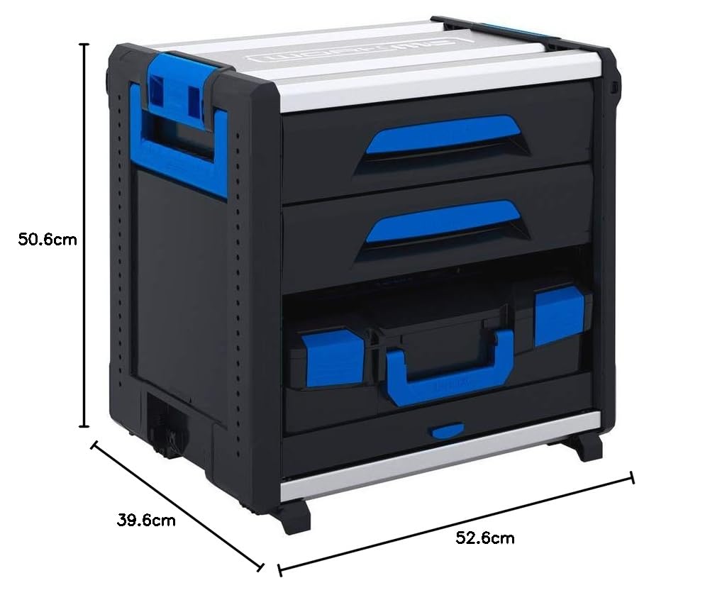 Sortimo Module WorkMo - 2 tiroirs H6 et tiroir de valise pour L-BOXX 136 G4 et mallette en métal - Extension complète pour un accès rapide - Système de rangement modulaire pour atelier et chantier -