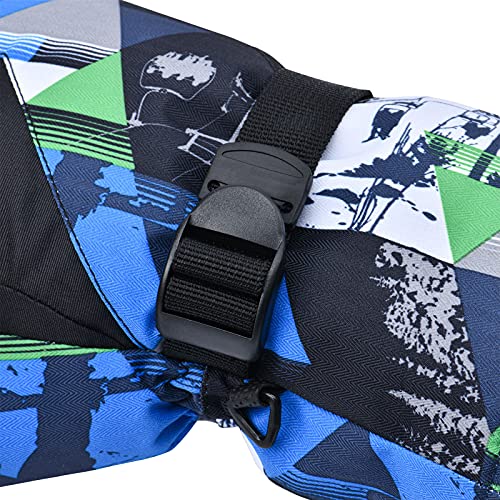 Runrrin Ski Gloves, Winter Warmest Waterproof And Breathable Snow Gloves For Mens,Womens,Ladies And Kids Skiing,Snowboarding(Black-Blue L) #TOP4