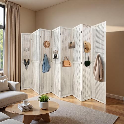 Osparple Room Divider 8 Panel 5.6FT Partition Room Dividers Freestanding
