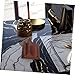 DOITOOL Versatile Wooden Display Stand for Cards Calendars and Mobile Phones Dual Slot Organizer for Desk Sturdy Walnut Finish for Photos and Notes