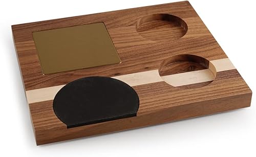 watchget Soporte para estación de amortiguación de madera con base de manipulaciones para café soporte para jarra soporte para manipulaciones de