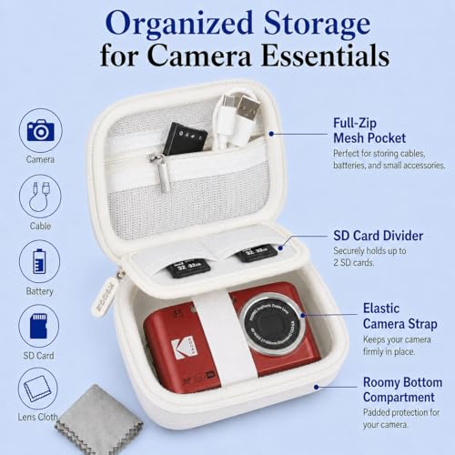 Funda digital para cámara compatible multi-modelo blanca miniatura 4