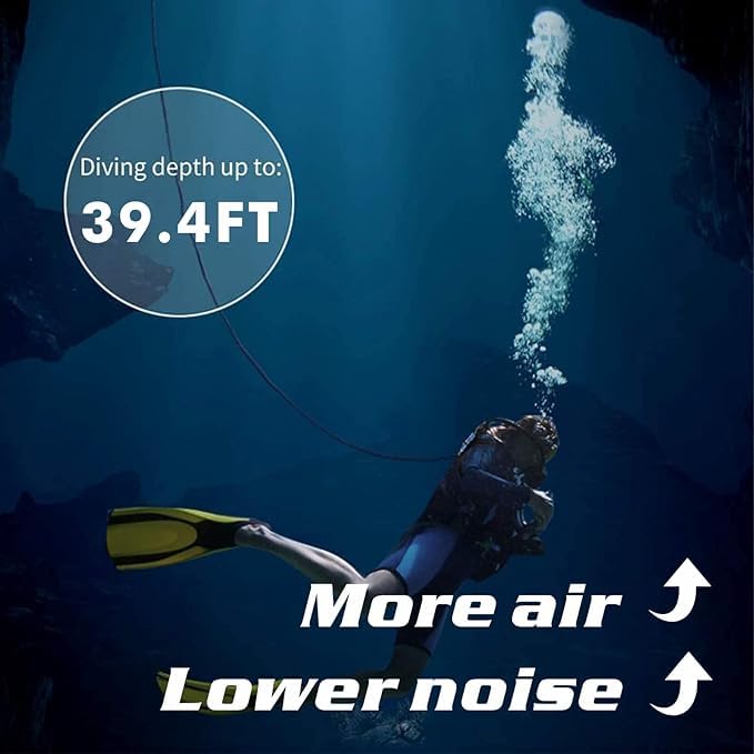 Acecare Diving Ventilator Tankless Scuba Diving System, 5 Hour Waterproof Air Compressor Underwater Breathing System for Diving, Fishing