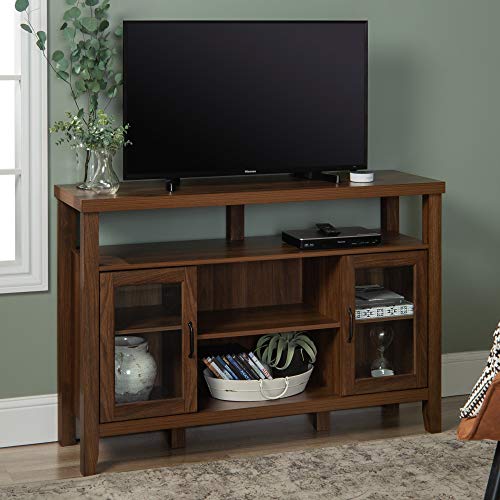 Walker Edison Furniture Company Tall Wood Universal Stand with Open TV's up to