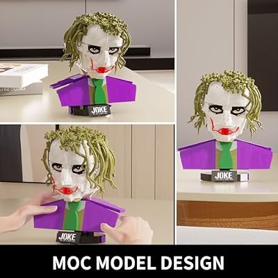 Clown Prince of Crime Building Set, Compatible with Lego for Adults, Display Collectible Decoration Set for Joke Avid Fans