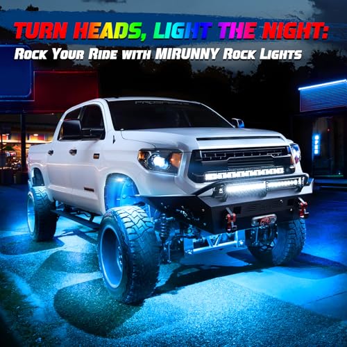 12 Pods RGB Rock Lights for Trucks,Multi Chasing Color App/Remote Control Led Rock Lights with Music Mode Underglow Kits for Cars Jeep UTV SUV ATV by MIRUNNY - Image 2